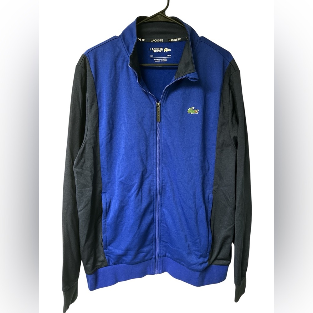 Lacoste Men's Blue and Black Zip Up